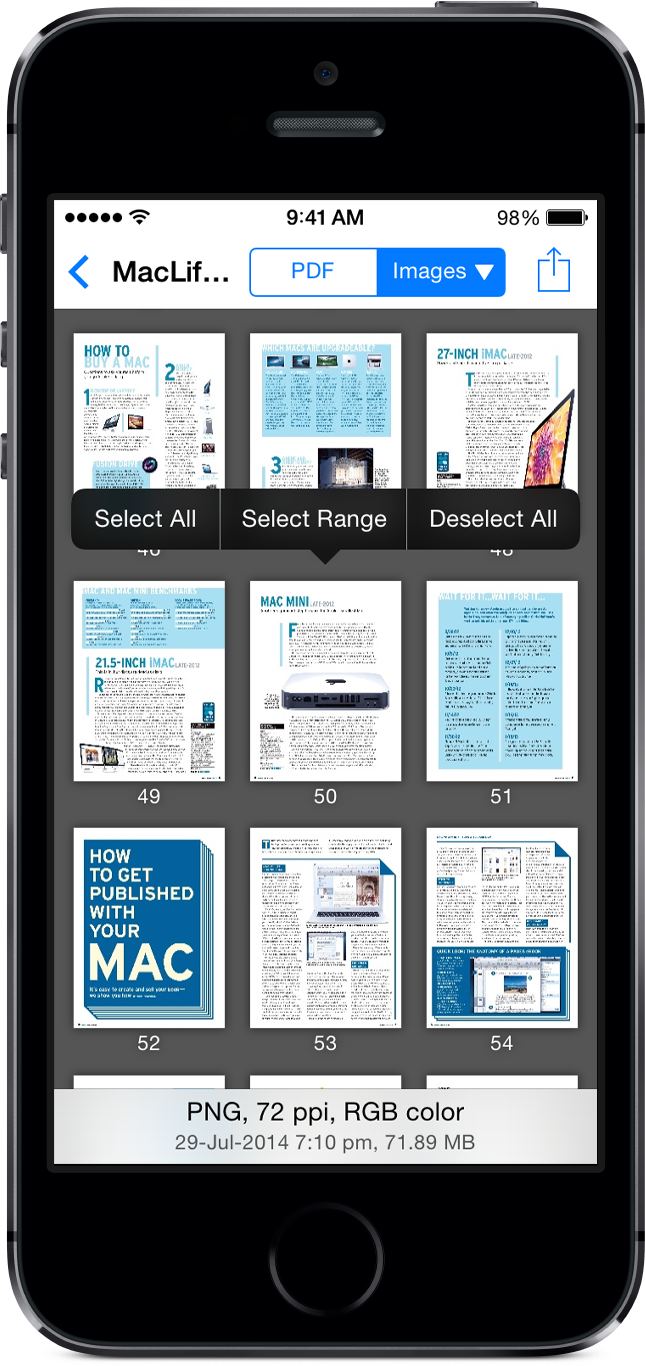 PDF to JPG - Image thumbnail browser