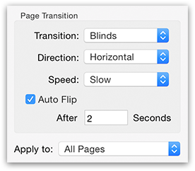 PDFGenius - PDF page transitions options