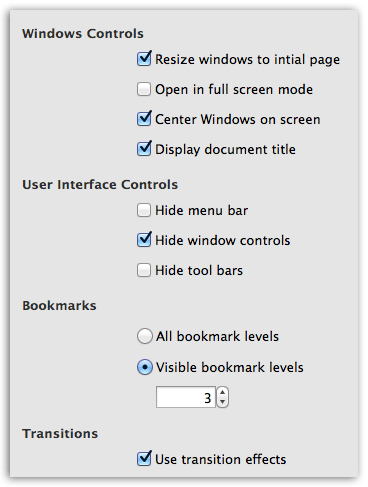 PDFtor - User Interface Options
