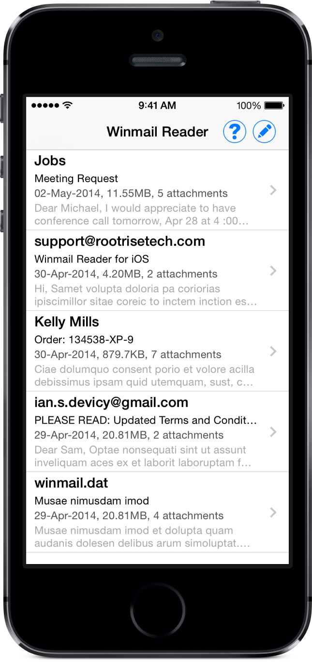 Winmail Reader to read winmail.dat for iPhone.